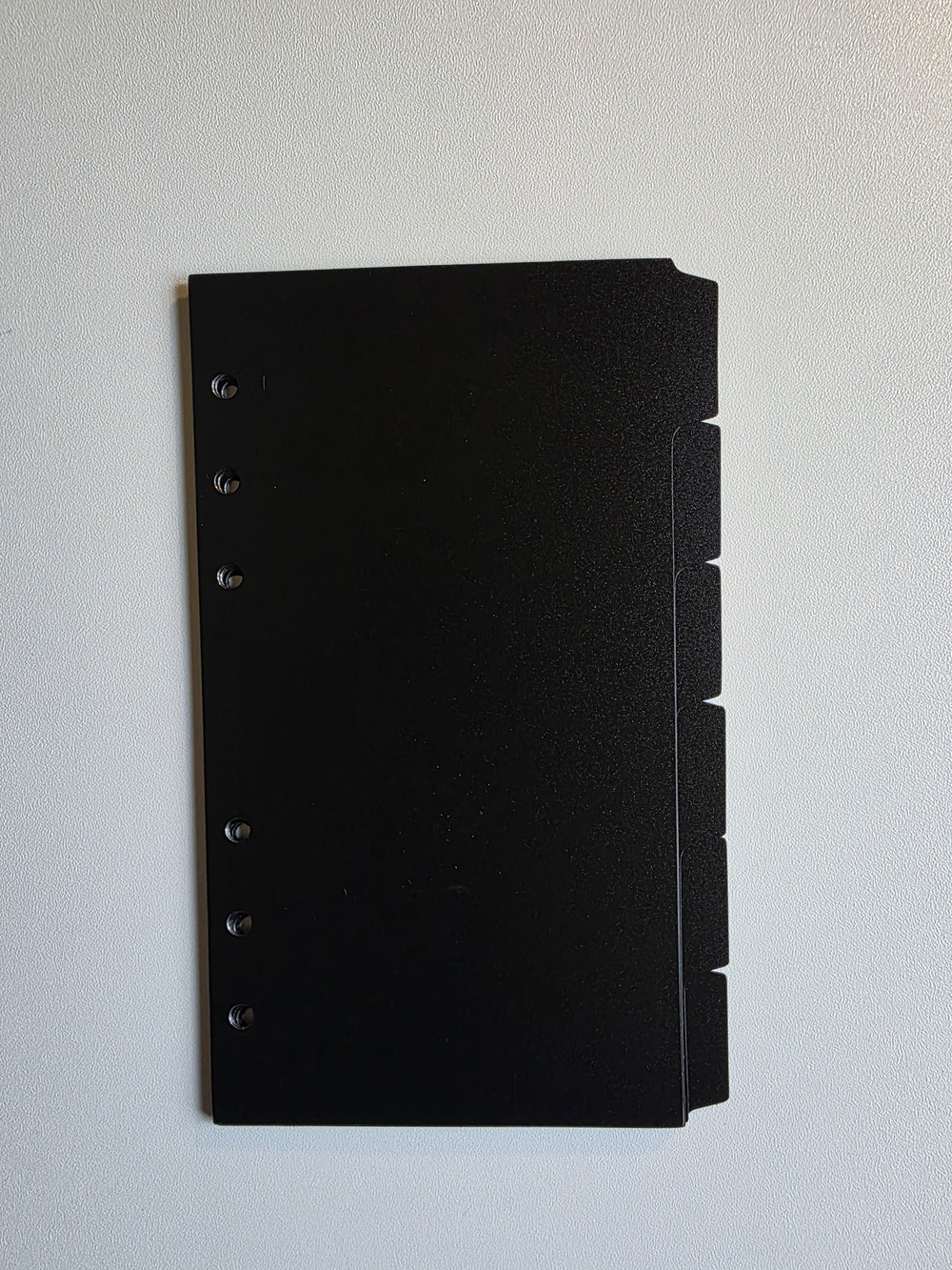 A6 Black 6-Hole Tab Divider Set Of 6